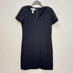 Jones New York Black Short Sleeve Sheath Midi Dress size 14‎